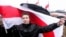 Raman Pratasevich shown during a March 25, 2012 march in Minsk, Belarus to commemorate the 1918 foundation of the Belarusian Democratic Republic