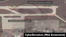 Переоборудование аэропорта Донецка под базу для пуска дронов, спутниковые снимки