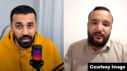 Туркменские блогеры Алишер Сахатов (слева) и Абдулла Орусов (справа). Источник фото: turkmen.news