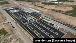 Комплекс железнодорожного и автовокзала Агдама во время открытия в мае 2025 года.