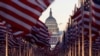 U.S. flags are seen on the National Mall  in Washington, D.C. ahead of January 20, 2021 inauguration ceremonies for President-Elect Joe Biden and Vice President-Elect Kamala Harris. 