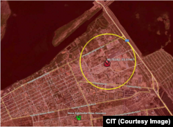 Спутниковый снимок железнодорожного сообщения в Новой Каховке