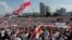 Belarus - People take part in a protest against the presidential election results demanding the resignation of Belarusian President Alexander Lukashenko and the release of political prisoners, in Minsk, 16aug2020
