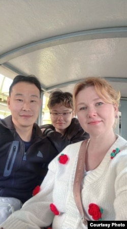 Виктор Муриханов с женой и сыном