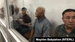 Нурлан Темиргалиев, Фазылжан Сыдыков, Айдар Мубараков, Нурлан Жауылбаев (справа налево), 17 июля 2025 года