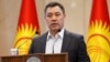 Kyrgyz Prime Minister and Acting President Sadyr Japarov addresses parliament on October 16, 2020.