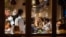 RUSSIA -- Customers sit in a restaurant at Patriarshiye Prudy, a hip restaurant and bar district in Moscow, October 16, 2020